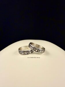 Alianzas de plata números romanos plata 925 5.5mm.