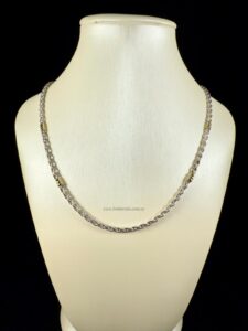 Cadena Espiga Plata y Oro.