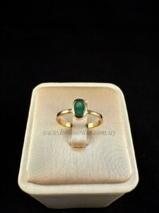 Anillo Oro 18k Esmeralda Natural.