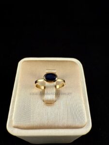 Anillo Oro 18k Zafiro Natural.
